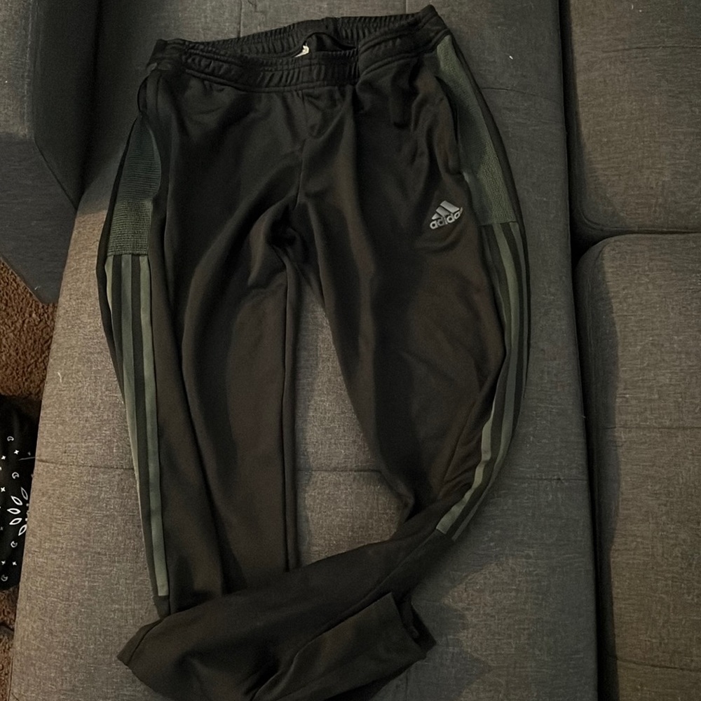 Selling these Black and grayish adidas joggers. Nothing wrong, just too big. - Picture 1 of 1